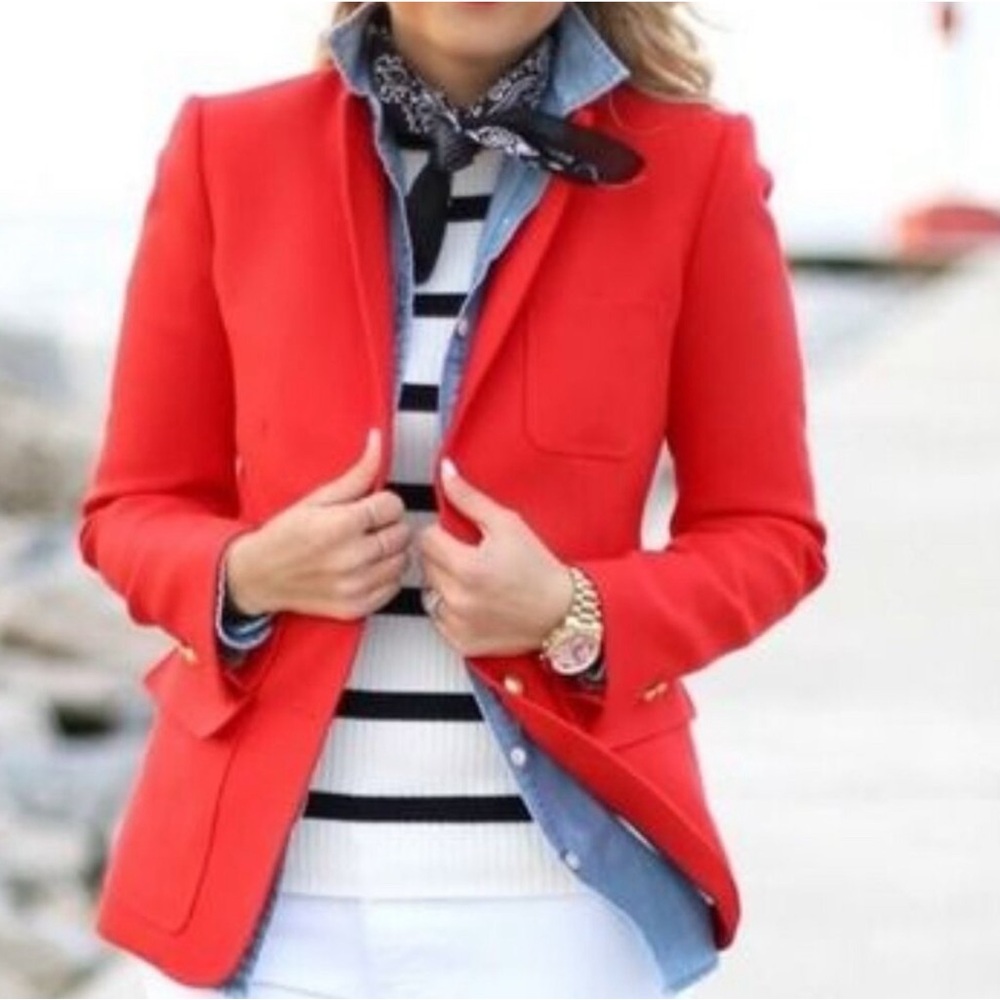 J. Crew linen blend blazer 2 tall NWOT